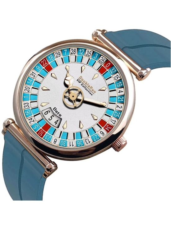 DoubleRun Light Blue Silicon Analog Mens Watch