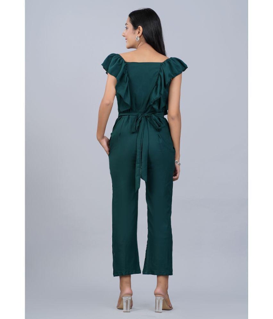 SIPET - Green Rayon Slim Fit Women''s Jumpsuit ( Pack of 1 ) - None