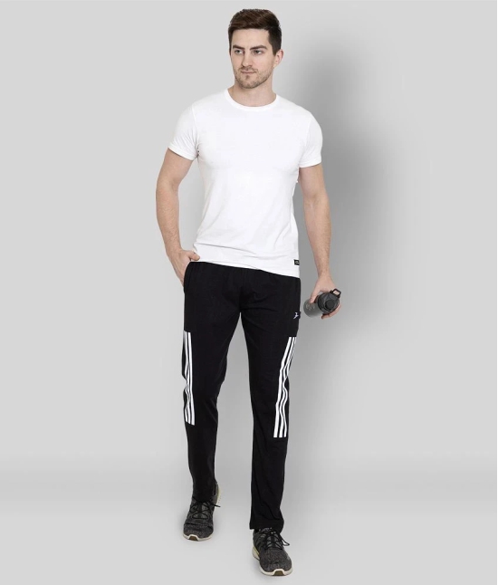 Zeffit - Black Cotton Blend Mens Sports Trackpants ( Pack of 1 ) - L