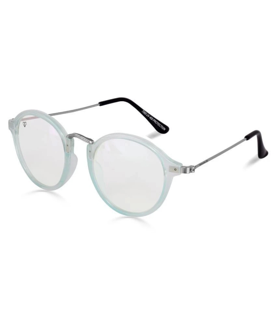 Walrus White Round Sunglasses ( WS-GFY-010407 ) - Medium