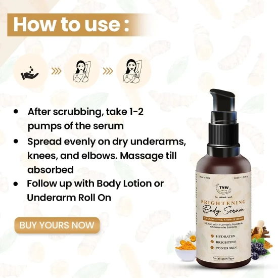 Body Brightening Serum With Turmeric Powder and Chamomile Extracts