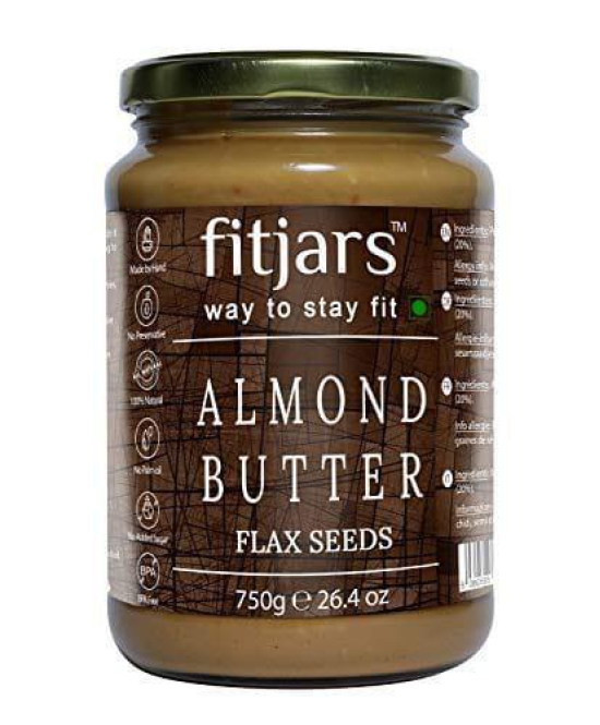 FITJARS Almond Butter with Flax Seeds , 750 G