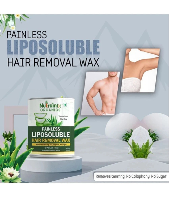 Nutrainix Organics Liposoluble Hair Removal Wax Aloe Vera Hair Removal Gel 500 g