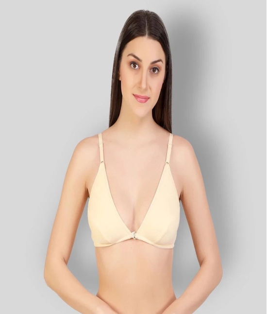 Desiprime - Beige Cotton Blend Non Padded Womens Everyday Bra ( Pack of 1 ) - None