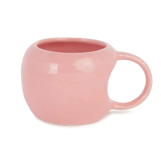 Curved Ceramic Mug Beige