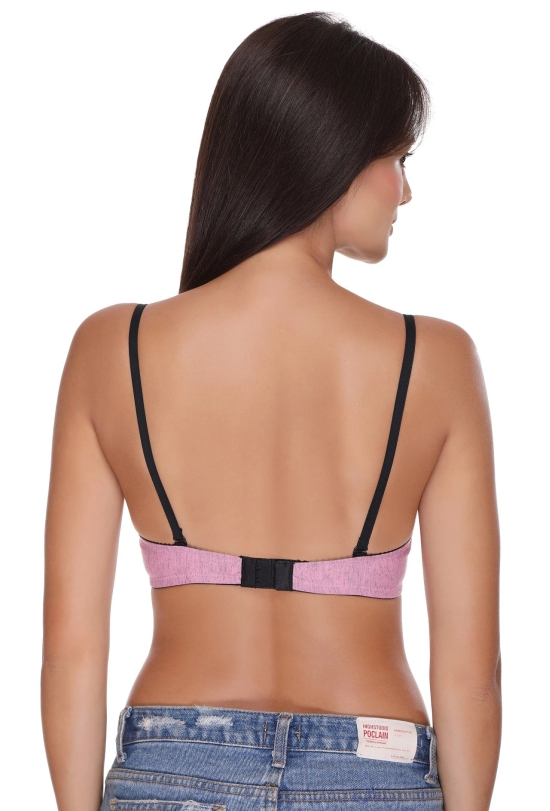 Sona SA-50 Pink Color Multiway Padded Non-Wired Seamless T-Shirt Bra with Detachable Straps-36 / B / Pink