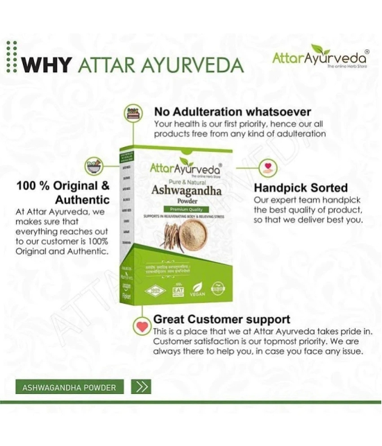 Attar Ayurveda Ashwagandha powder (250g) Fights anxiety and Stress and Improves vigor and vitality