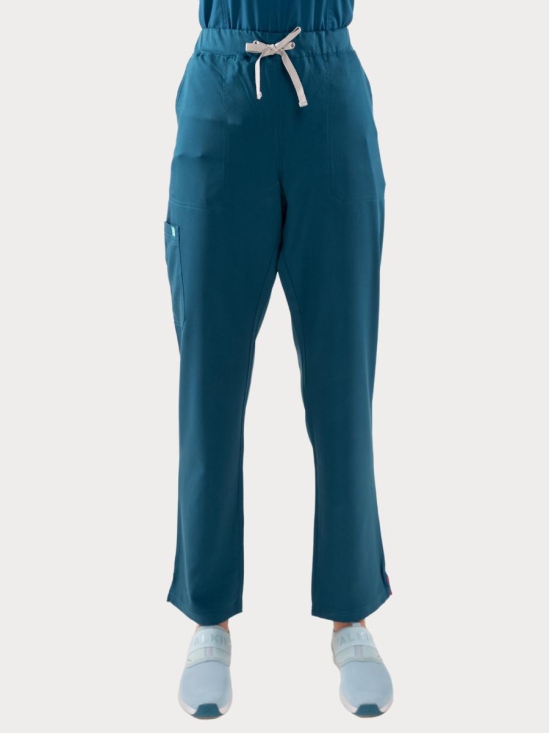 Free Motion Woven Scrub Pant - Womens-2XL / Caribbean