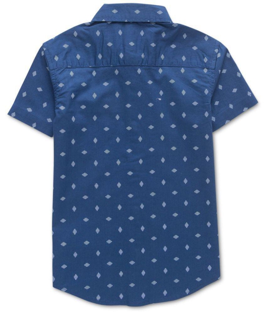 JusCubs Boys Cotton Toddlers All Over Print Shirt - Navy Blue (Pack of 1) - None