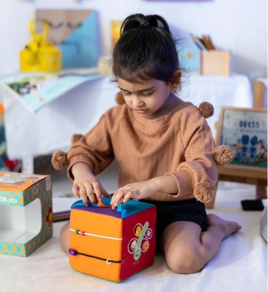 Montesorri Motor Skill Cube For Kids and Toddlers Sensory Learning Toy