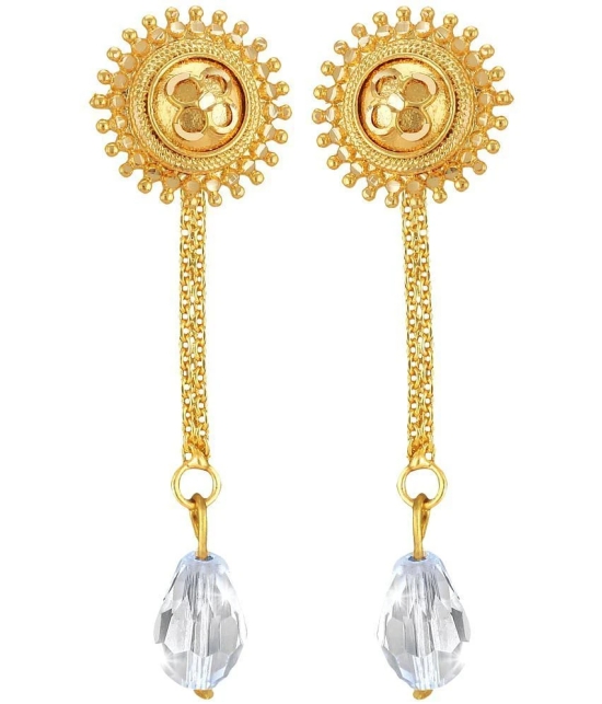 VIVASTRI Golden Drop Earrings ( Pack of 1 ) - Golden