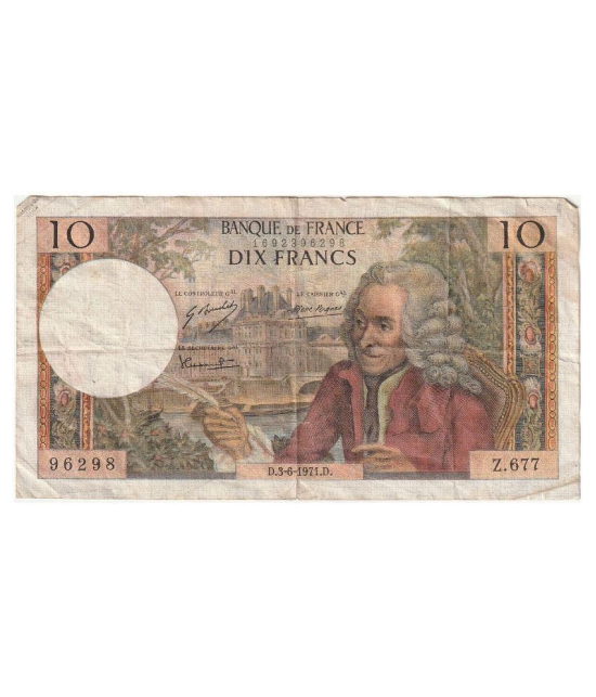 N1- 10 FRANCS (3 JUNE 1971) BANQUE DE FRANCE PACK OF 1