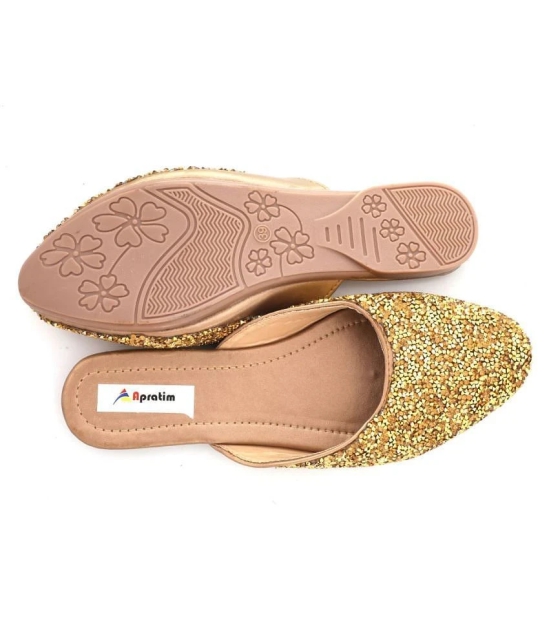 Raj - Gold Womens Mules - None