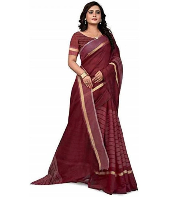 Saadhvi Cotton Silk Printed Saree With Blouse Piece - Multicolour ( Pack of 1 ) - Multicolour