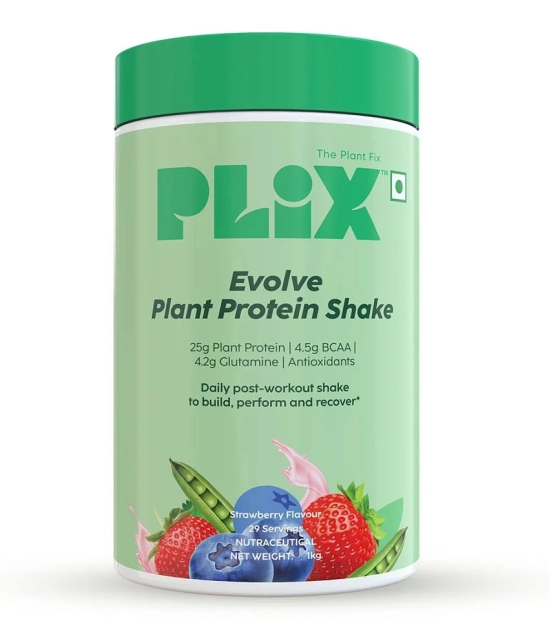 Plix - EVOLVE Performance Plant Protein Powder Plant Protein Powder ( 1 kg Strawberry )