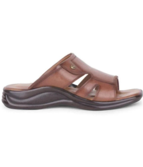 Liberty Tan Mens Leather Slipper - None