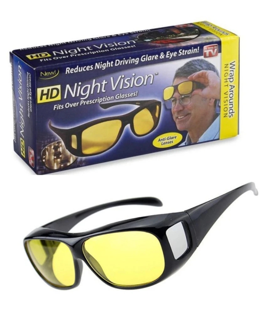 HD Wrap Arounds Night  Vision Quality HD Vision Glasses In Best Price  (AS SEEN ON TV) - Freesize