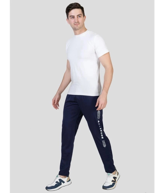 Zeffit - Navy Lycra Mens Trackpants ( Pack of 1 ) - None