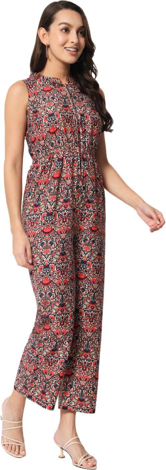 ALL WAYS YOU Women jumpsuit Poly Crepe fabric with Sleeveless & Tie-up Neck Multicolor XL