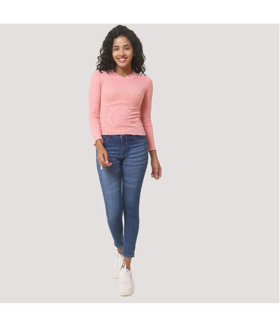 PPTHEFASHIONHUB - Peach Cotton Women''s Regular Top ( Pack of 1 ) - None