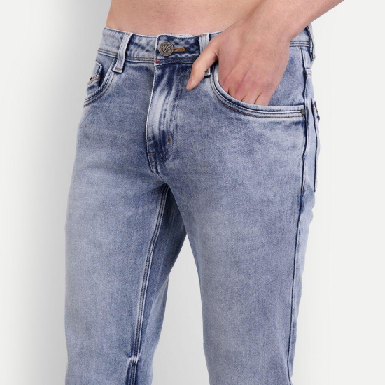 Meghz Men Slim Mid Rise Blue Jeans