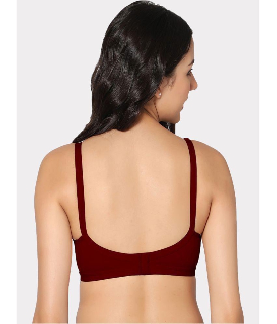 IN CARE LINGERIE - Maroon Cotton Non Padded Womens T-Shirt Bra ( Pack of 1 ) - None