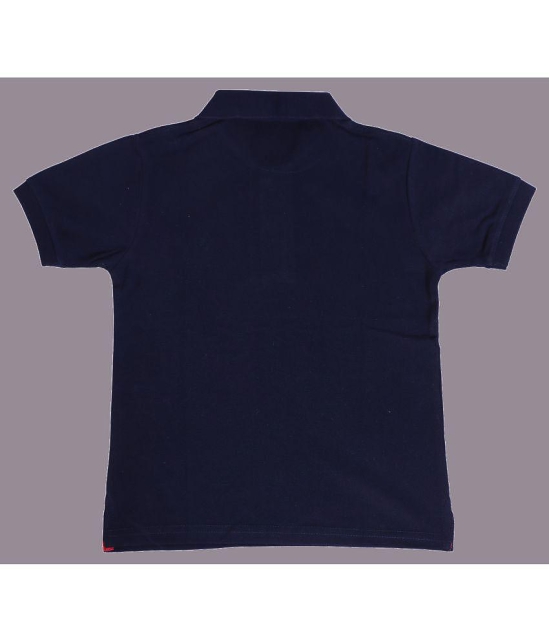 NEUVIN - Navy Blue Cotton Blend Boys Polo T-Shirt ( Pack of 1 ) - None