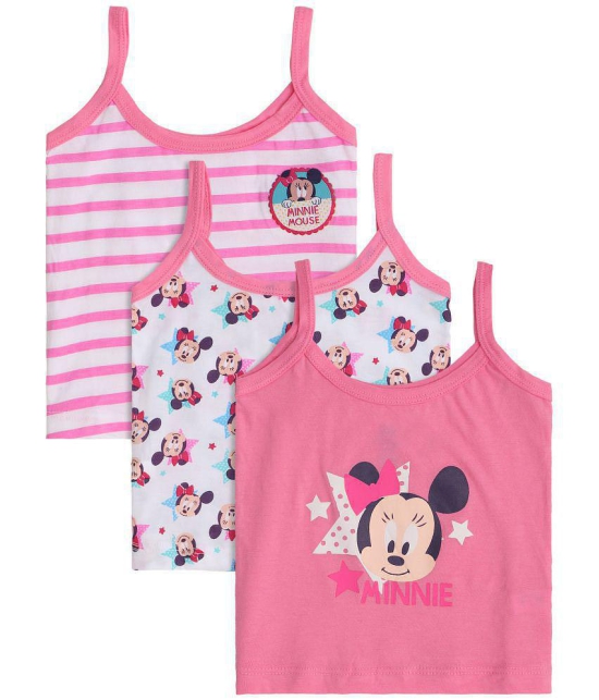 MINNIE & FRIENDS GIRLS VEST DORI NECK SLEEVELESS ASSORTED Pack Of 3 - None