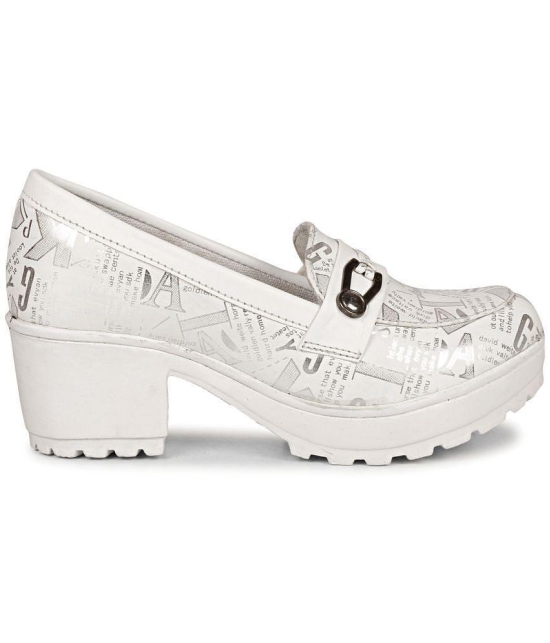 Saheb - White Womens Pumps Heels - None