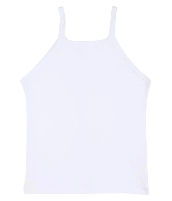 Bodycare Girls White Dori Neck Sleeveless Vest pack Of 6 - None