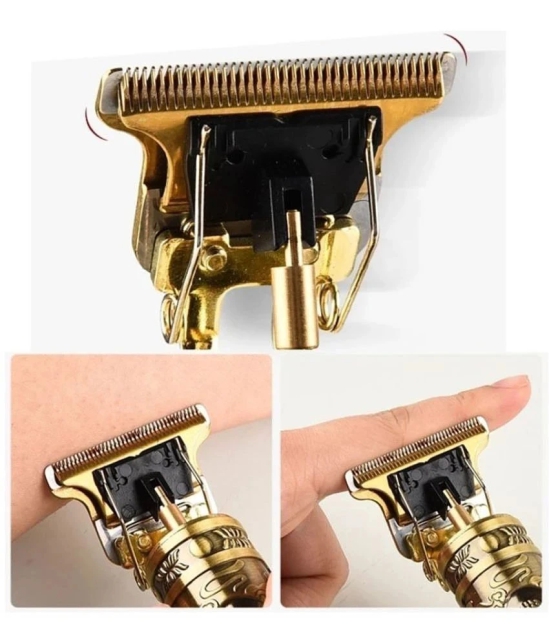 FeiHong VINTAGE T9 Plastic Gold Cordless Beard Trimmer With 45 minutes Runtime