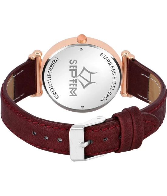 Septem Multicolor Leather Analog Mens Watch