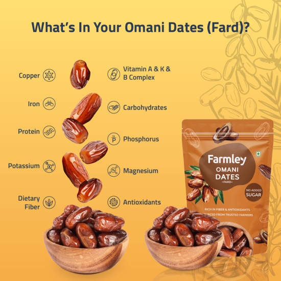 Farmley Premium Fard Dates - 400 g | Khajoor Dry Fruits