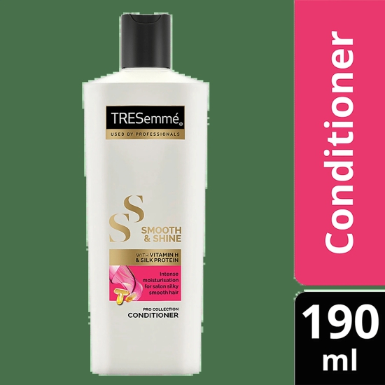 Tresemme Smooth & Shine Pro Collection Conditioner - Vitamin H & Silk Protein, Intense Moisturisation, 190 Ml