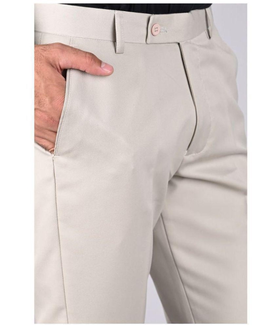 MANCREW - Beige Polycotton Slim - Fit Men's Formal Pants ( Pack of 2 ) - None