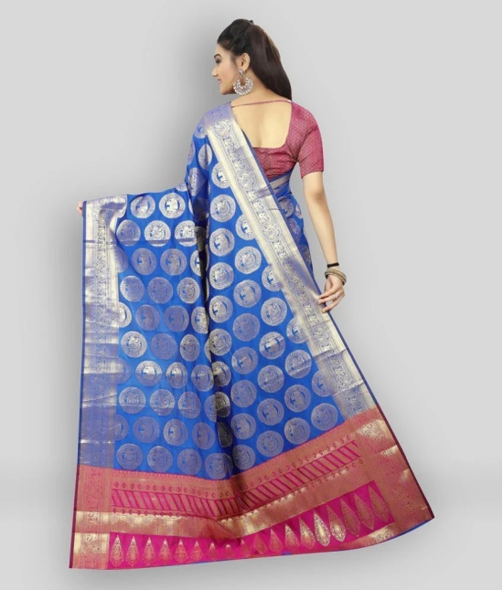 Gazal Fashions - Multicolor Banarasi Silk Saree With Blouse Piece ( Pack of 1 )