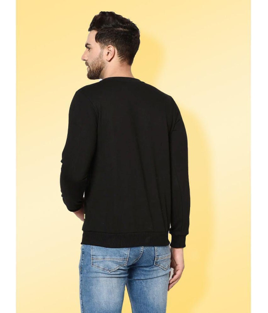 Rigo Fleece Round Neck Mens Sweatshirt - Black ( Pack of 1 ) - None