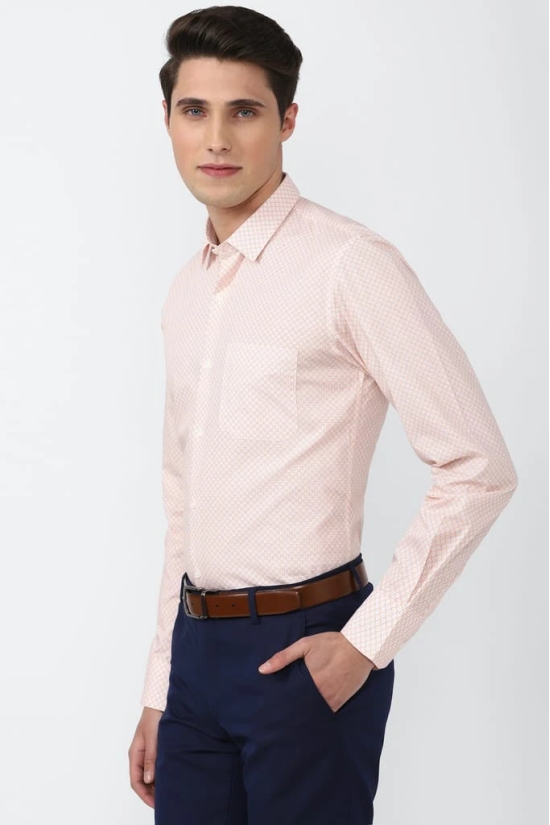 Men Pink Slim Fit Formal Full Sleeves Formal Shirt