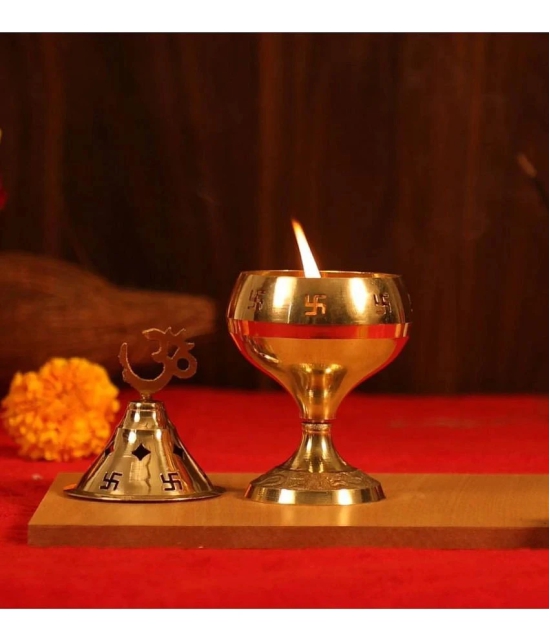 ServDharm Brass Table Diya - Pack of 1