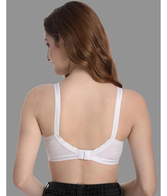 Madam - White Cotton Non Padded Womens T-Shirt Bra ( Pack of 1 ) - None