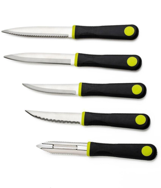 HOMETALES Multicolor Stainless Steel Knife Set Blade Length 12 cm ( Pack of 5 ) - Multicolor