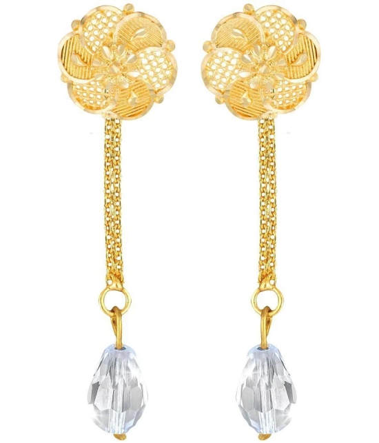 VIVASTRI Golden Drop Earrings ( Pack of 1 ) - Golden