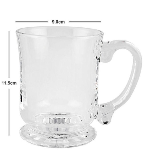 GoodHomes - Glass Single Walled Coffee Cup 420 ml ( Pack of 2 ) - Transparent