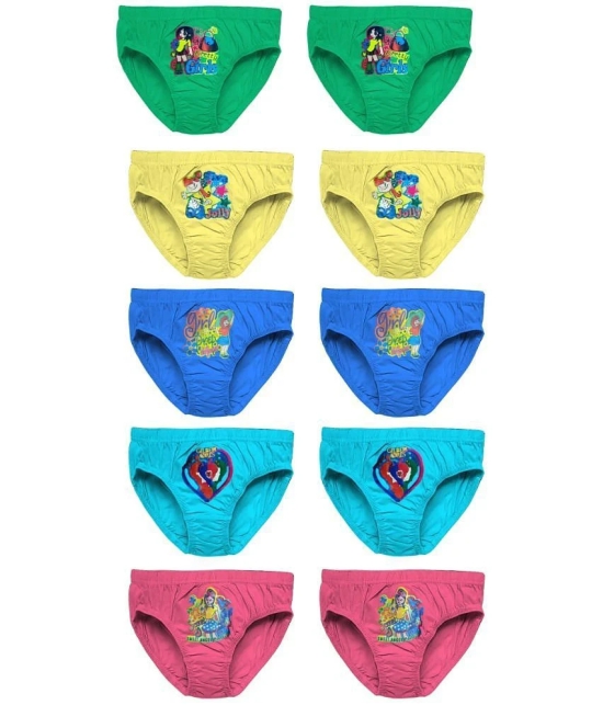 HAP - Multi Cotton Girls Panties ( Pack of 10 ) - None