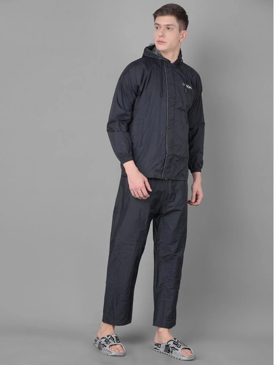 Dollar Black Nylon Mens Rain Suit ( Pack of 1 ) - XL