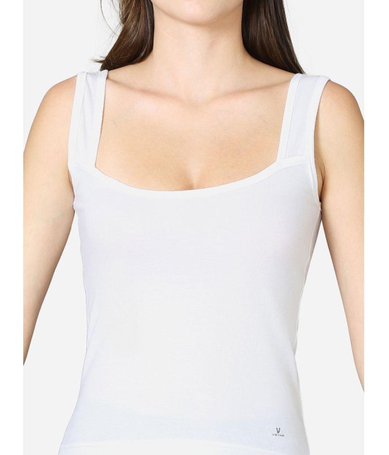 VStar Cotton Camisoles - White Single - None