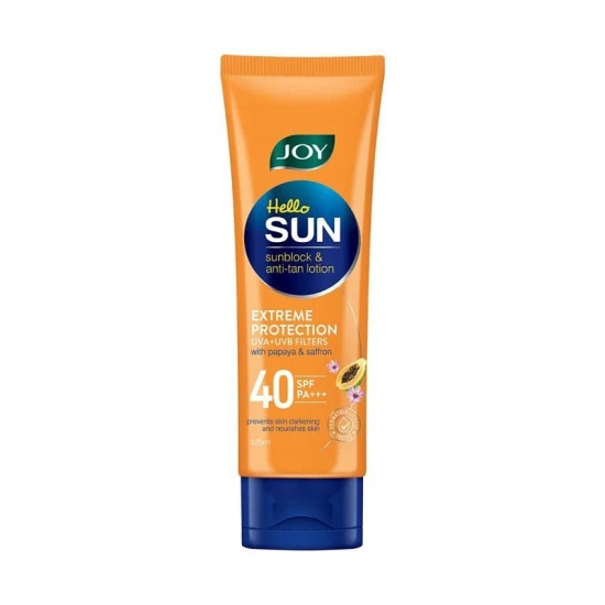 Joy Anti Tan SPF 40 Sunscreen - Lightweight, Water Resistant & Zero White Cast 120ml, (Pack of 1)