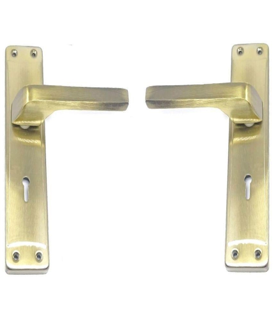 Onmax Heavy Mortise Steel  Handle 8 Inches Without Lockbody with Antique Brass Finish (S801MABC)(Pack Of 2)