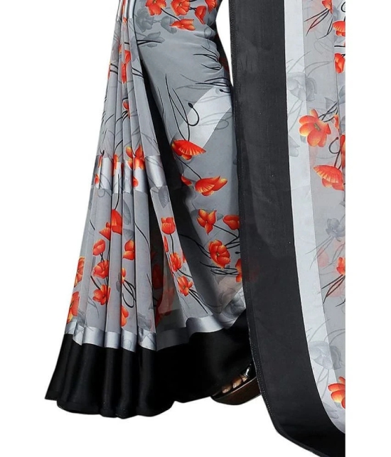 Sitanjali - Grey Georgette Saree With Blouse Piece ( Pack of 1 ) - Grey