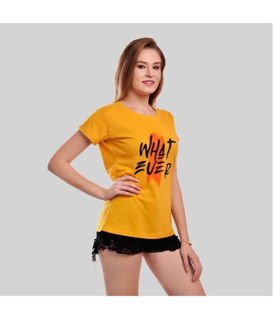 Elina Yellow Cotton Tees - Single - None